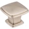 Jeffrey Alexander 1-3/16" Overall Length Satin Nickel Square Milan 1 Cabinet Knob 1091SN - alternate 1